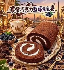 濃情巧克力藍莓生乳捲(2026/9/25收單下架)(高風險商品能自取或配合送貨時間再私訊加單)