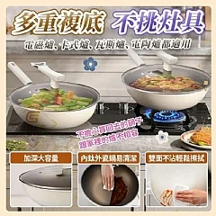 G-日系白-鈦金萬用不沾炒鍋(30cm附站立式鍋蓋) 縮圖 3