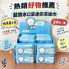 G-TM0200-✨💧【口袋迷你棉柔純水濕紙巾】隨身清潔小救星💧✨👝掌心迷你包｜純水型｜｜24包／盒