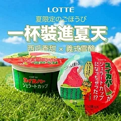 LOTTE 西瓜義式雪酪杯(2杯)(2026/9/25收單下架)(高風險商品能自取或配合送貨時間再私訊加單)