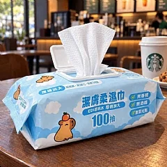 G-舒膚康-超「磅」XXL號厚磅加大純水潔膚柔濕巾100抽霸王包 縮圖 4