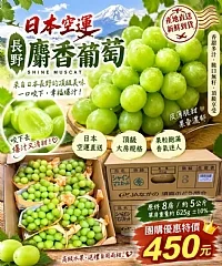 日本長野麝香葡萄(2026/9/19收單下架)(中南部蔬果不宜寄送)(高風險商品能自取或配合送貨時間再私訊加單）